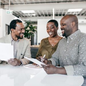 couple meeting with wealth management advisor