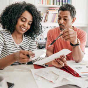 couple doing their taxes