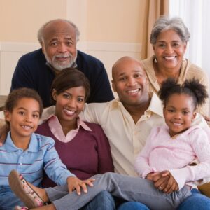 Three generations of family
