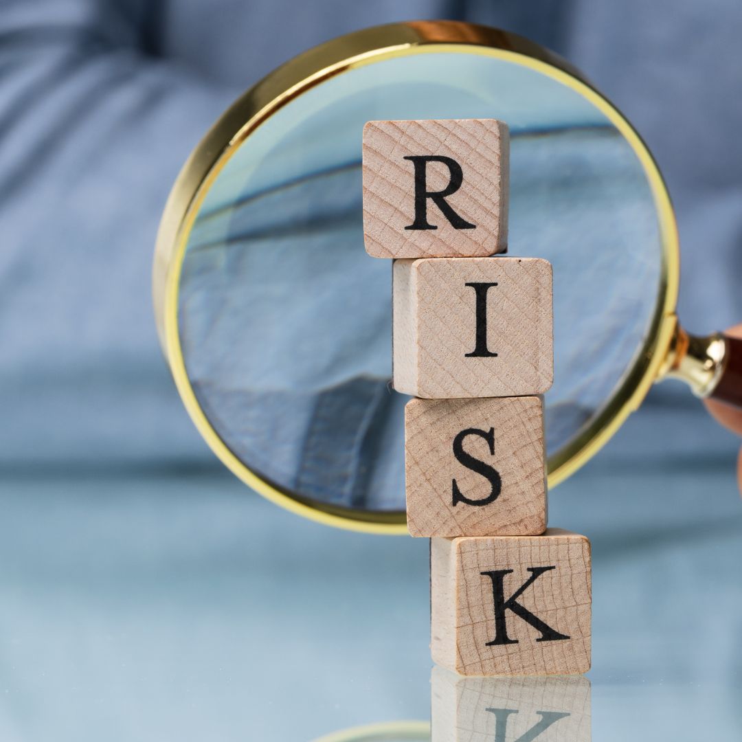 "risk" letter wood block