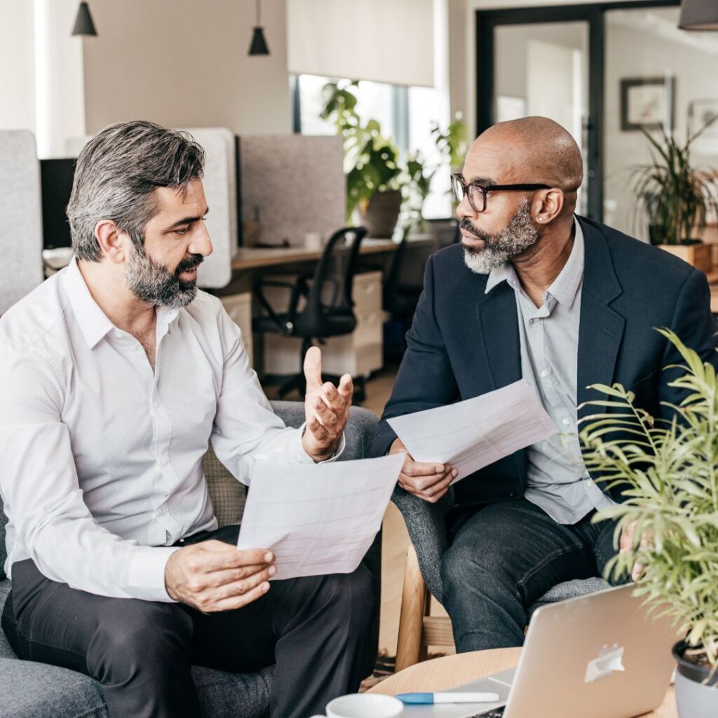 men talking