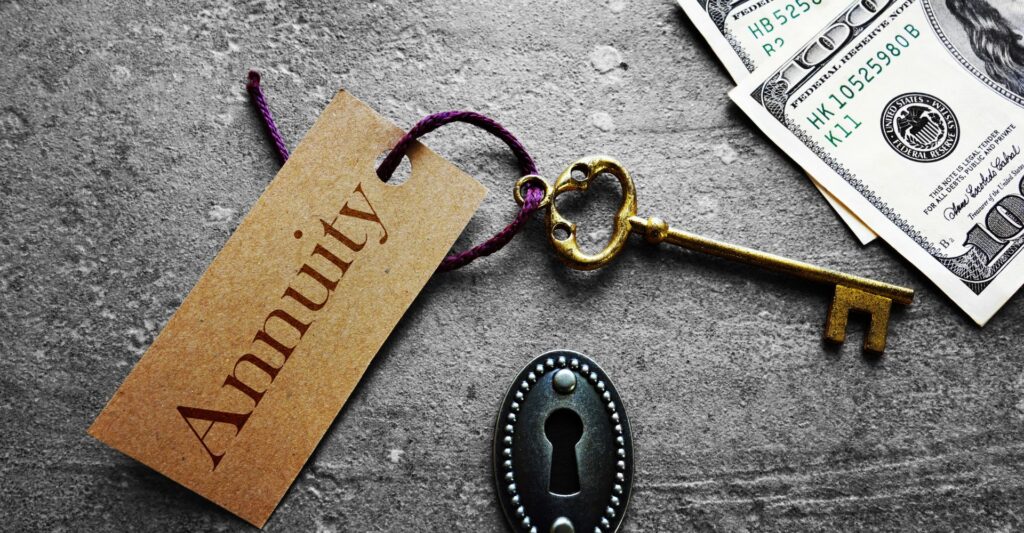 key with a tag that reads "annuity"