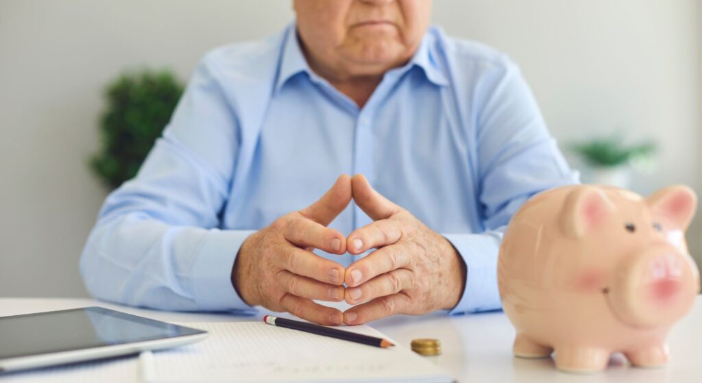 Man planning retirement savings