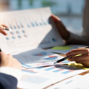 People loooking at graphs