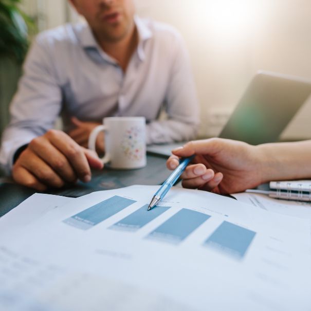 Reviewing insurance coverage options on paper